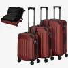 3 tlg. Reisekoffer Set Rot