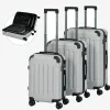 3 tlg. Reisekoffer Set Silber