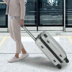 3 tlg. Reisekoffer Set Silber