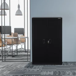 Aktenschrank_Garagenschrank 140 x 90 x 40 cm Schwarz