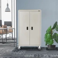 Aktenschrank_Garagenschrank 155 x 90 x 40 cm mit Rollen