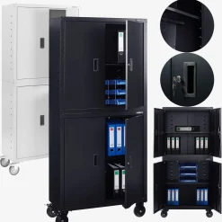 Aktenschrank mit Rollen 180 cm