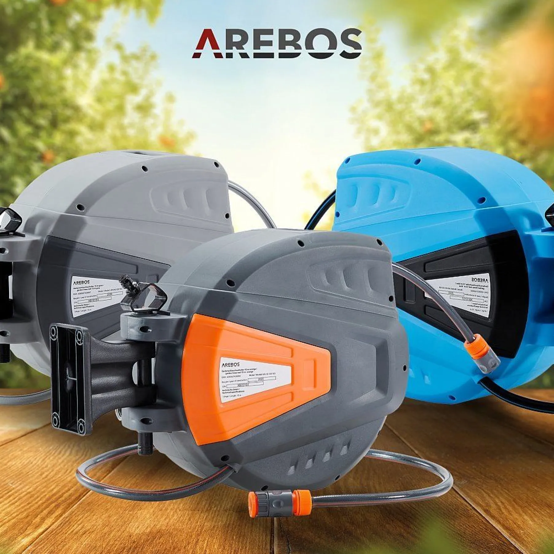 Automatischer Gartenschlauchaufroller 20m