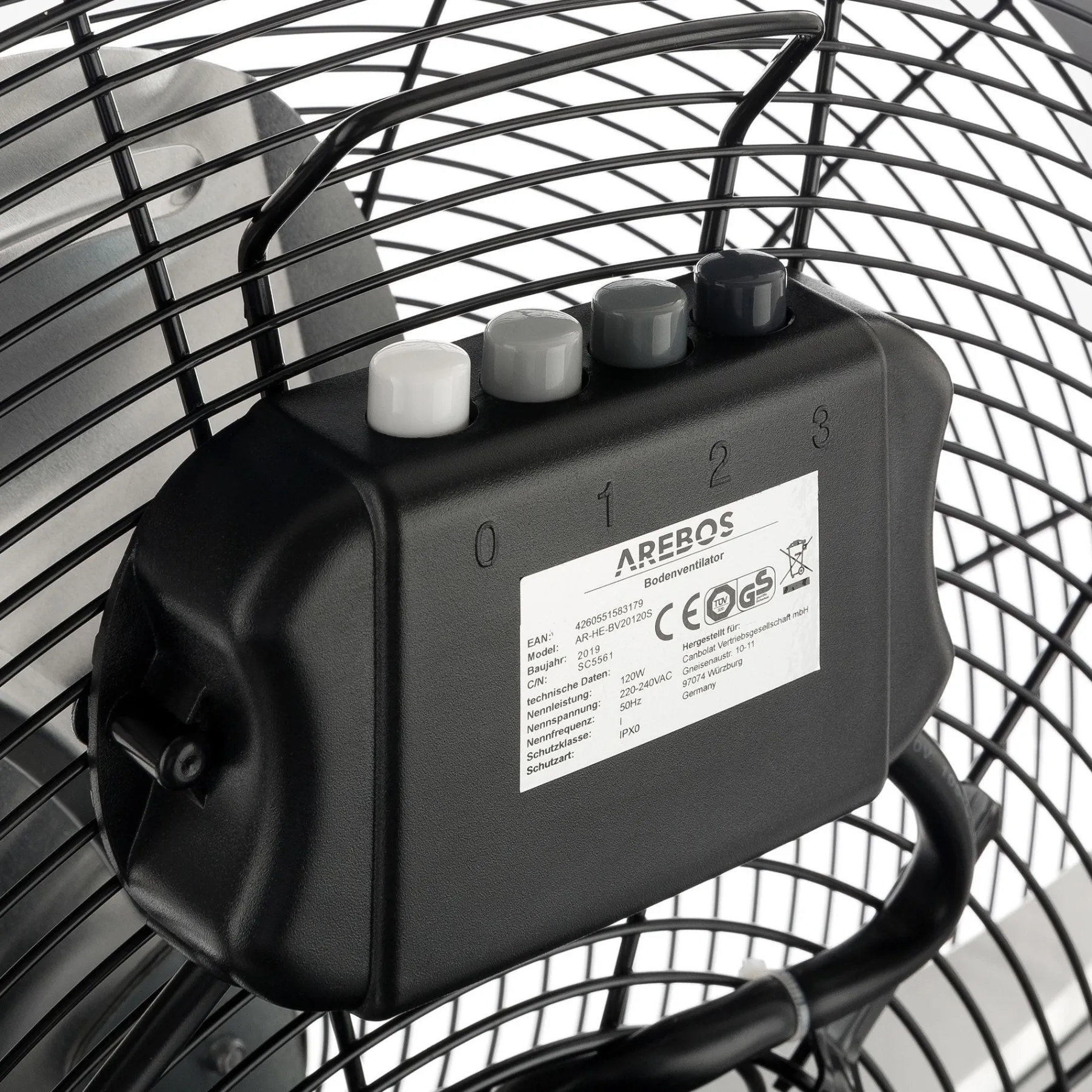 Bodenventilator 20 Zoll 120W