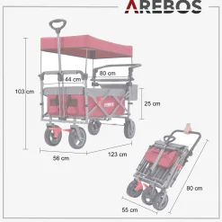 Bollerwagen mit Dach Premium