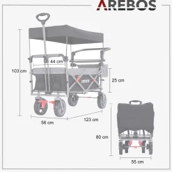 Bollerwagen mit Dach Premium