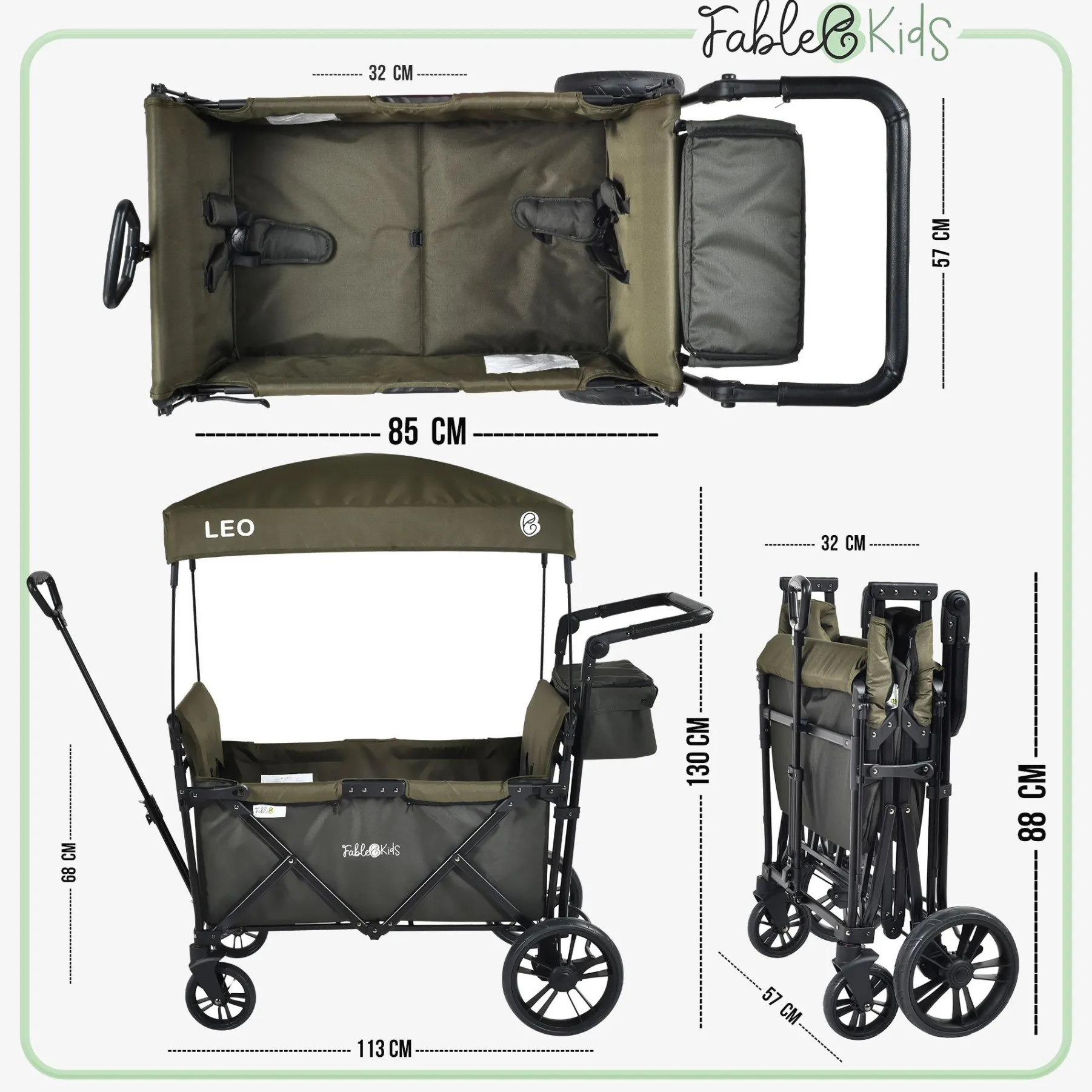 FableKids Bollerwagen LEO X2 Lite