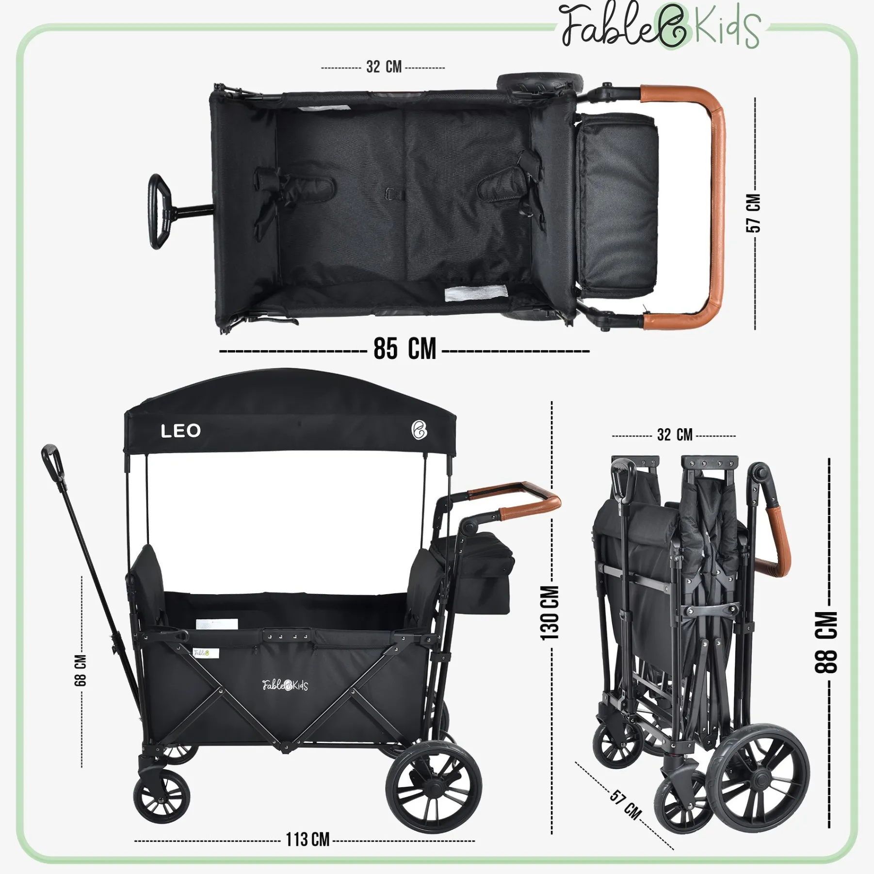 FableKids Bollerwagen LEO X2 Lite