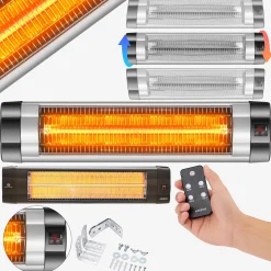 Heizstrahler 2500W - Wandmontage - Fernbedienung