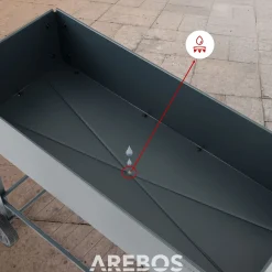 Hochbeet aus Metall mit Rädern - Anthrazit