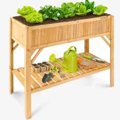 Holz Hochbeet mit Ablage