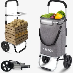 3in1 Einkaufstrolley Grau