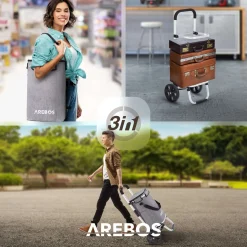 3in1 Einkaufstrolley Grau