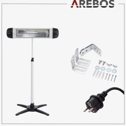 Infrarot Heizstrahler 2500W mit Kreuzstativ