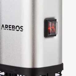 Infrarot Terrassenheizstrahler 1500W mit LED Silber