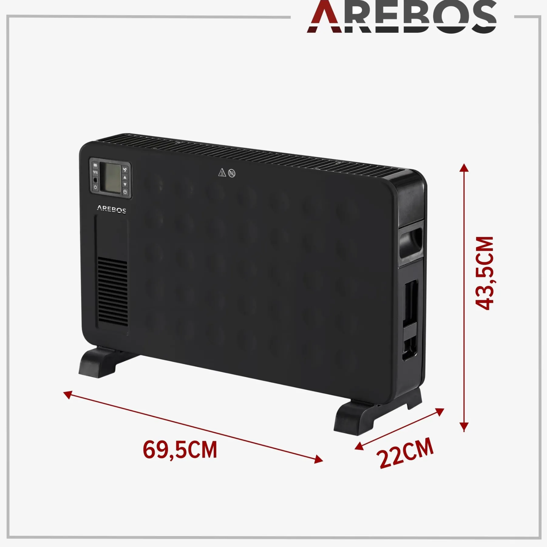 Konvektor 2300 W schwarz