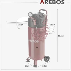 Luftkompressor 50L 1500W inkl. Zubehör