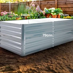 Metall Hochbeet 240 x 90 x 79 cm
