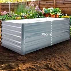 Metall Hochbeet 180 x 90 x 79 cm