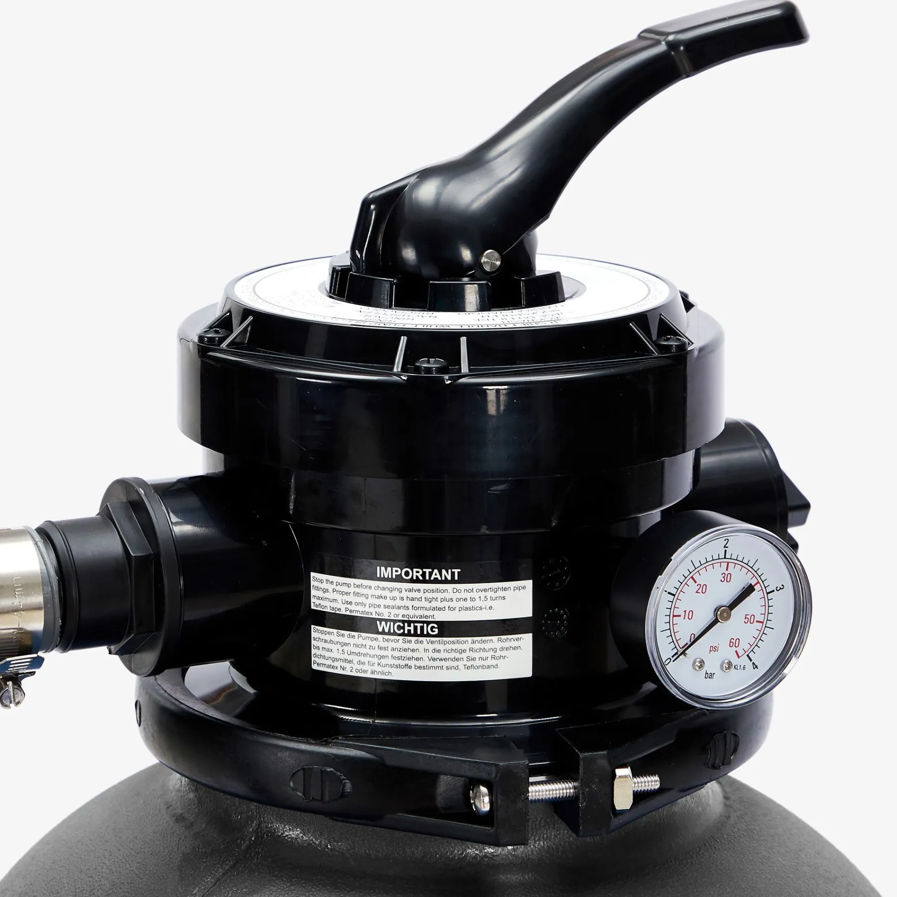 Sandfilteranlage inkl. Filterbälle - Grau