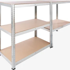 Schwerlastregal 200 x 90 x 45 cm 1000 kg Silber