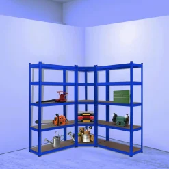 Schwerlastregal Eckregalkombination Blau