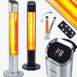 Terrassenheizstrahler Premium 2000W Silber