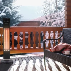 Terrassenheizstrahler 2000W - Fernbedienung Schwarz