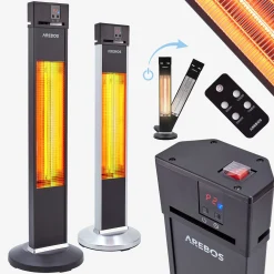 Terrassenheizstrahler 2000W - Fernbedienung Schwarz
