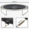 Trampolin Sprungmatte 305 cm 64 Ösen 140 mm
