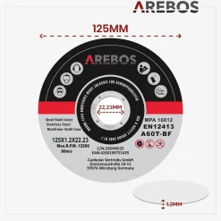 Trennscheiben 125 mm - 100 Stück