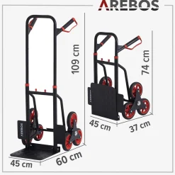 Treppensackkarre 150 kg Schwarz