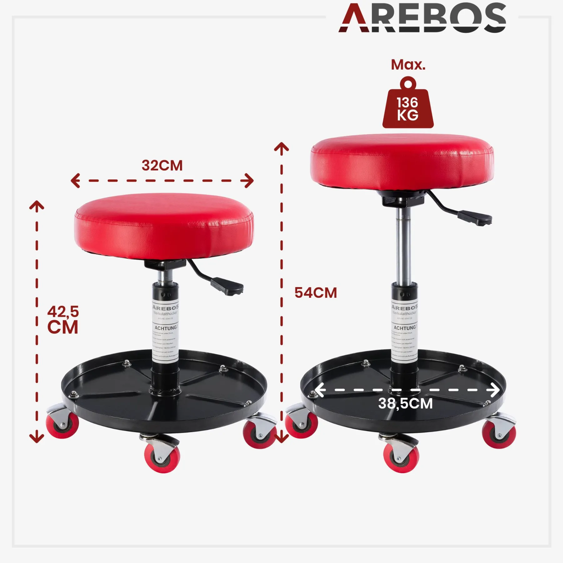 Werkstatthocker 360° drehbar