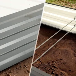 2x Metall Hochbeet 180 x 90 x 30 cm