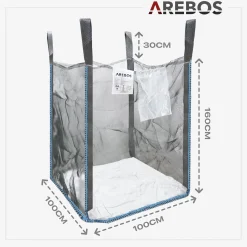 1x Premium Holzsack 100 x 100 x 160 cm