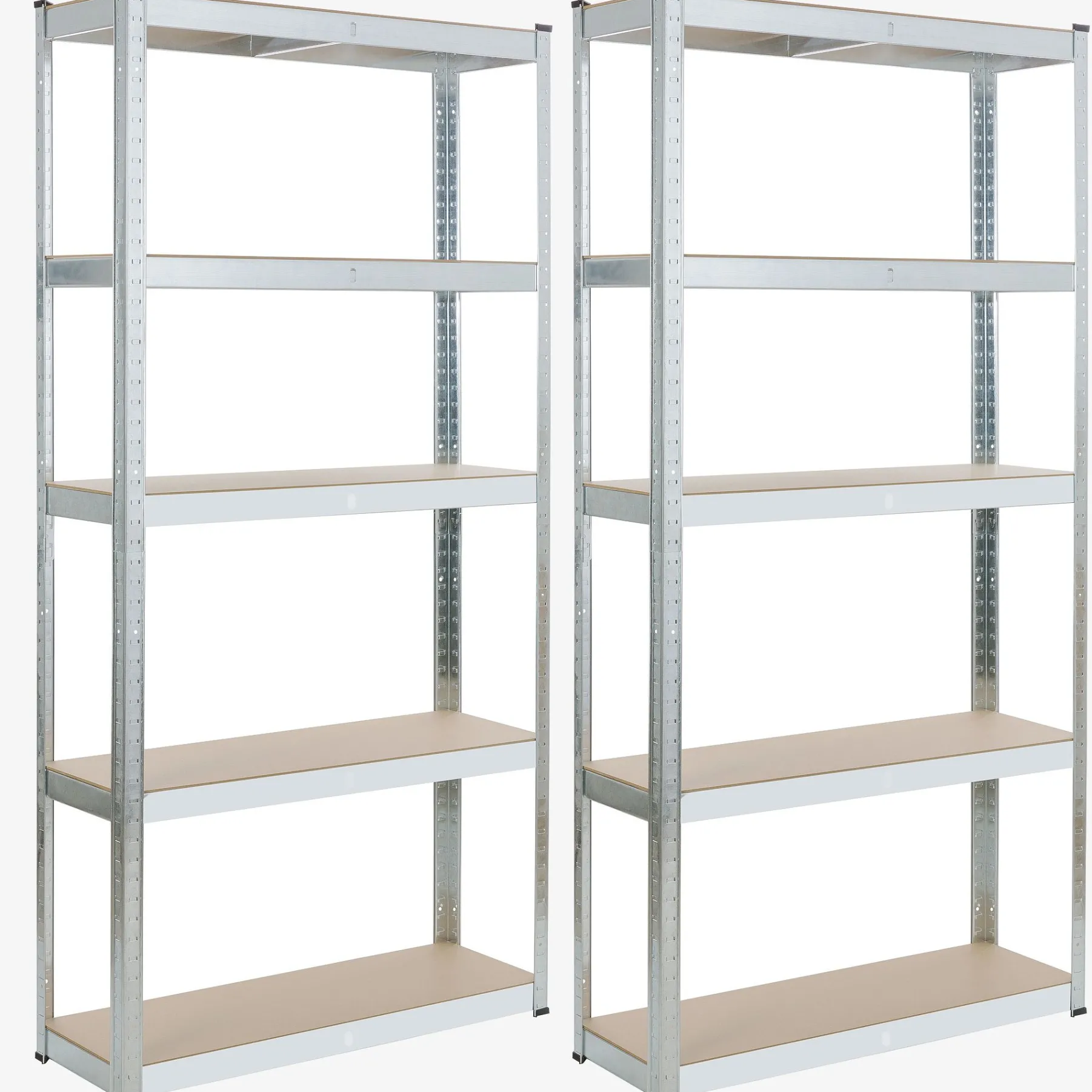 2x Schwerlastregal 180 x 90 x 30 cm 875 kg Silber