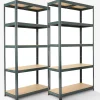 2x Schwerlastregal 180 x 90 x 40 cm 875 kg Anthrazit