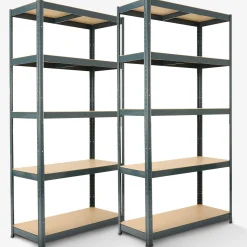 2x Schwerlastregal 180 x 90 x 40 cm 875 kg Anthrazit