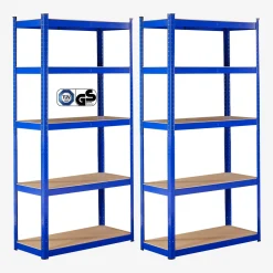 2x Schwerlastregal 180 x 90 x 40 cm 875 kg Blau